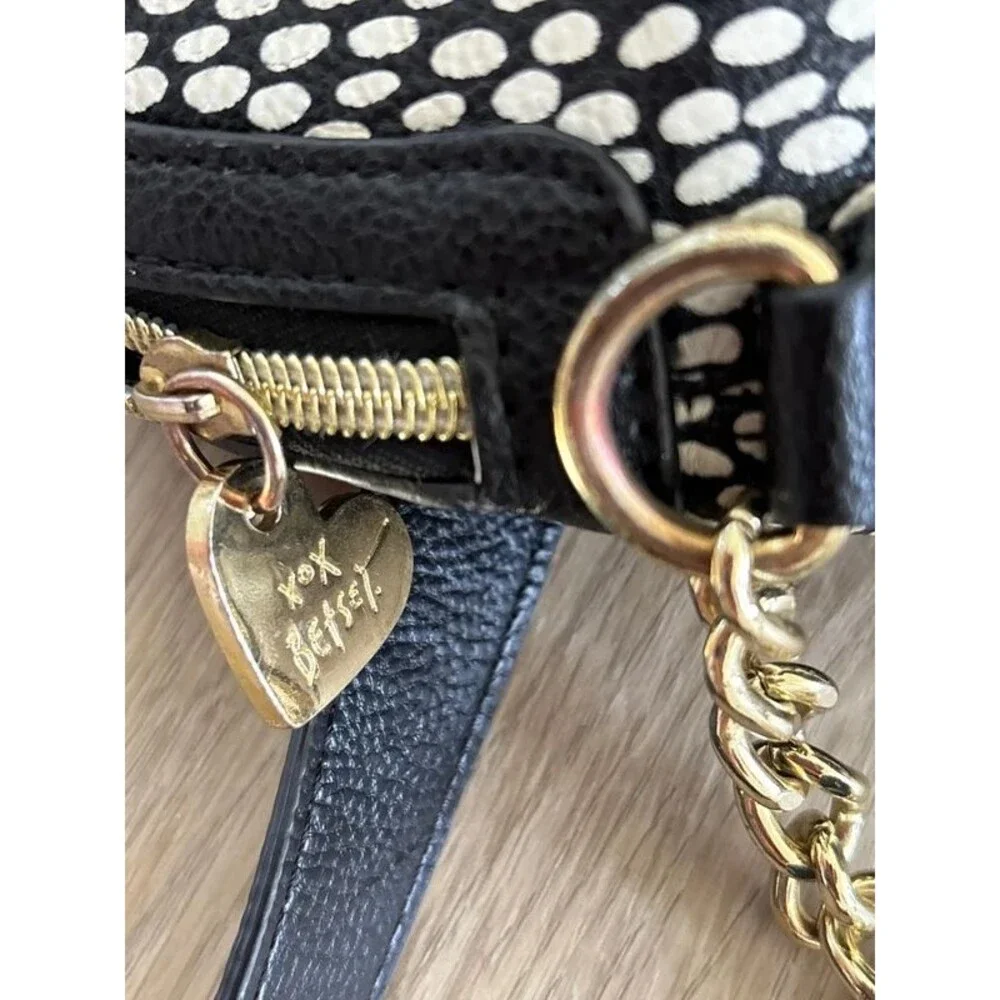 Betsy Johnson Vegan moto biker chain bag